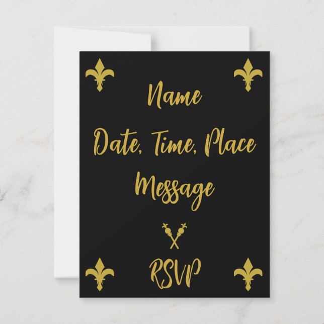 English Royal Coronation King Charles Party Invitation (Back)