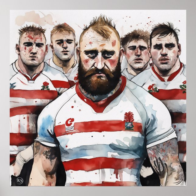 English Rugby Art Print (Front)
