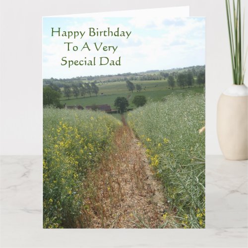 English rural countryside scenic photo dad card