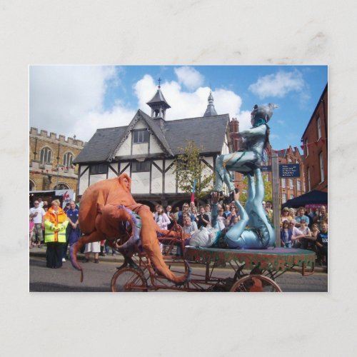 English Scenes Market Harborough Carnival Postcard