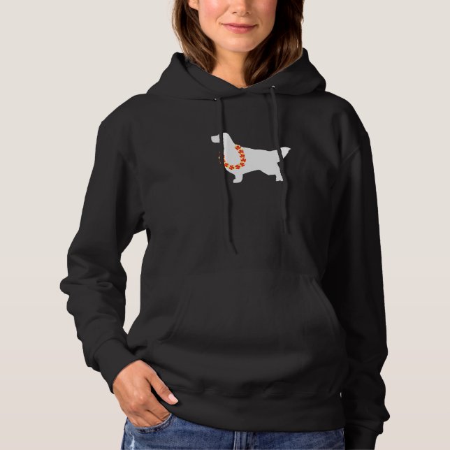 English Setter Aloha Hawaiian Lei Dog Hoodie (Front)