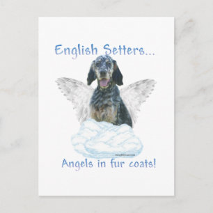 English Setter Angel Postcard