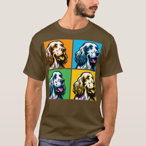 English Setter Art Dog Lovers T_Shirt