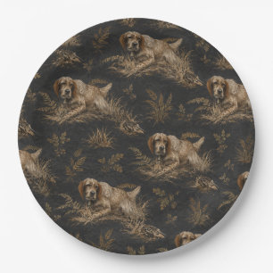 English Setter ,Art Paper Plates