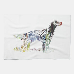 English setter art towel