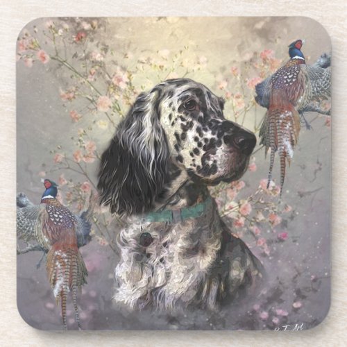 English Setter  Beverage Coaster