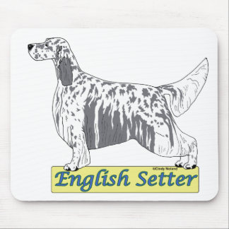 English Setter -blue belton Mouse Pad