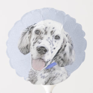 English Setter Blue Belton Painting Dog Art Balloon