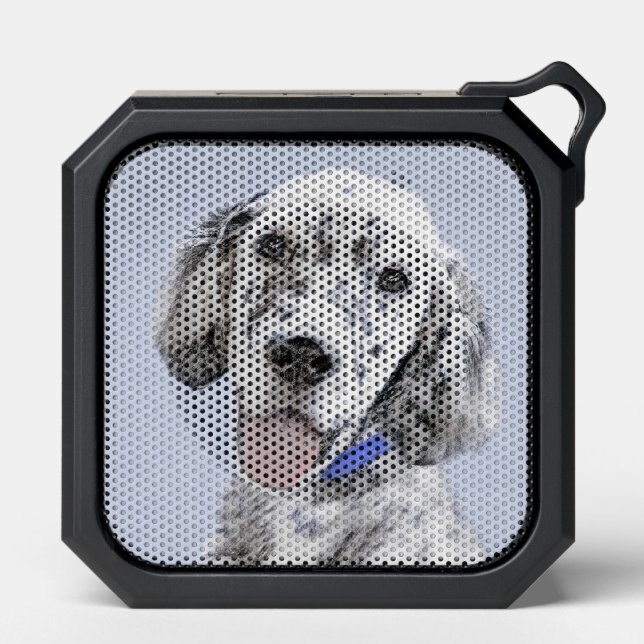 English Setter Blue Belton Painting Dog Art Bluetooth Speaker (Front)
