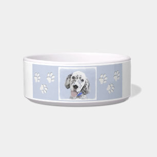 English Setter Blue Belton Painting Dog Art Bowl