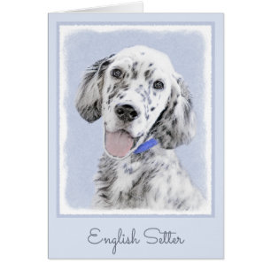English Setter Blue Belton Painting Dog Art Cards