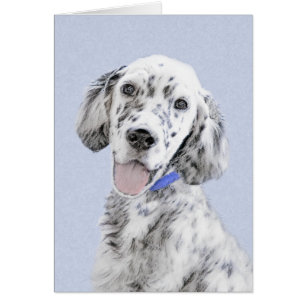 English Setter Blue Belton Painting Dog Art Cards