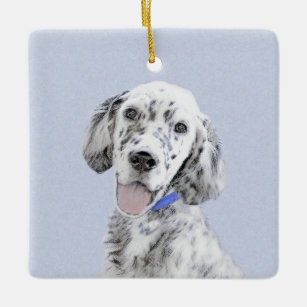 english setter christmas ornament