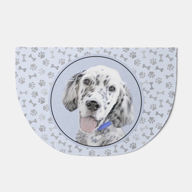 English Setter Blue Belton Painting Dog Art Doormat (Front)