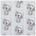 English Setter Blue Belton Painting Dog Art Fabric