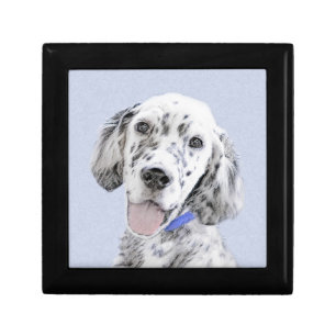 English Setter Blue Belton Painting Dog Art Gift Box