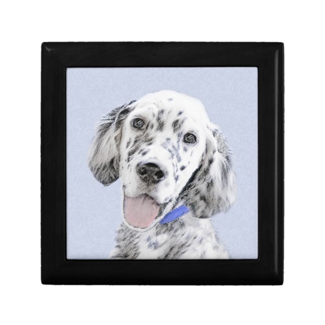 English Setter Blue Belton Painting Dog Art Gift Box (Front)