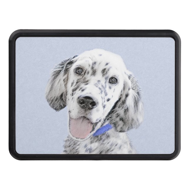 English Setter Blue Belton Painting Dog Art Hitch Cover (Front)
