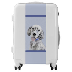 English Setter Blue Belton Painting Dog Art Luggage