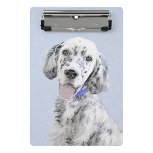 English Setter Blue Belton Painting Dog Art Mini Clipboard