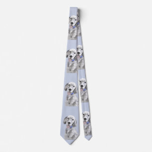 English Setter Blue Belton Painting Dog Art Neck Tie
