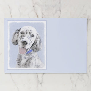 English Setter Blue Belton Painting Dog Art Paper Pad