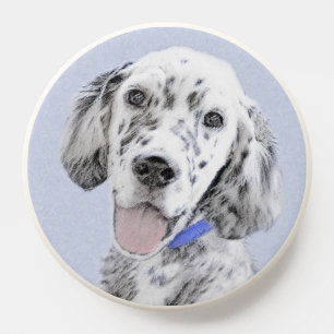 English Setter Blue Belton Painting Dog Art PopSocket