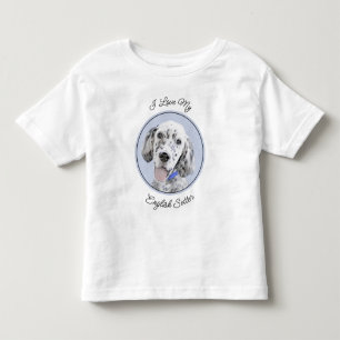 English Setter Blue Belton Painting Dog Art Toddler T-shirt