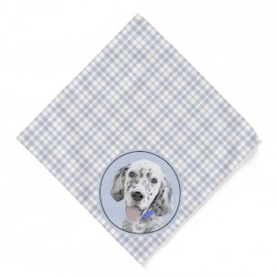 English Setter Blue Belton Painting Pet Dog Art Bandana