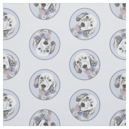English Setter Blue Belton Painting Pet Dog Art Fabric
