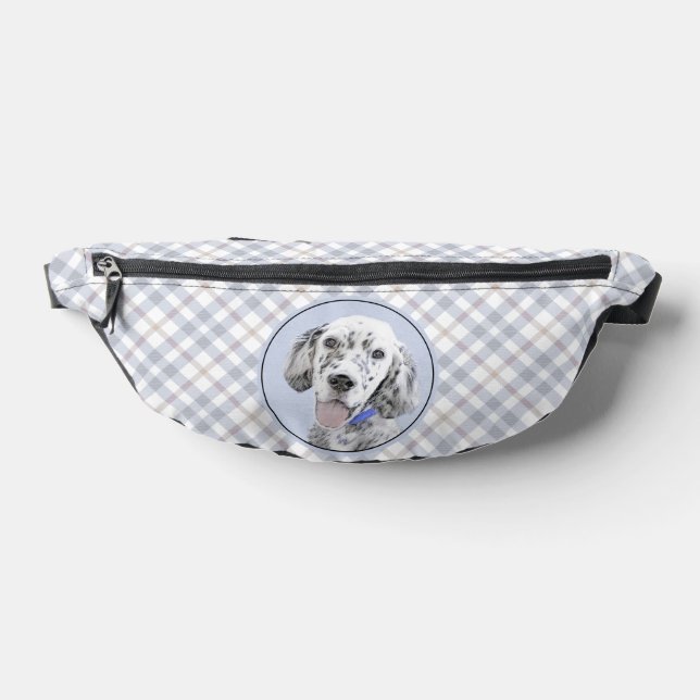 English Setter Blue Belton Painting Pet Dog Art Fanny Pack (Lay Down)