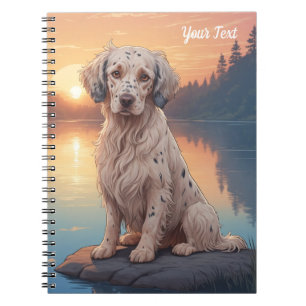 English Setter by Lake Notebook