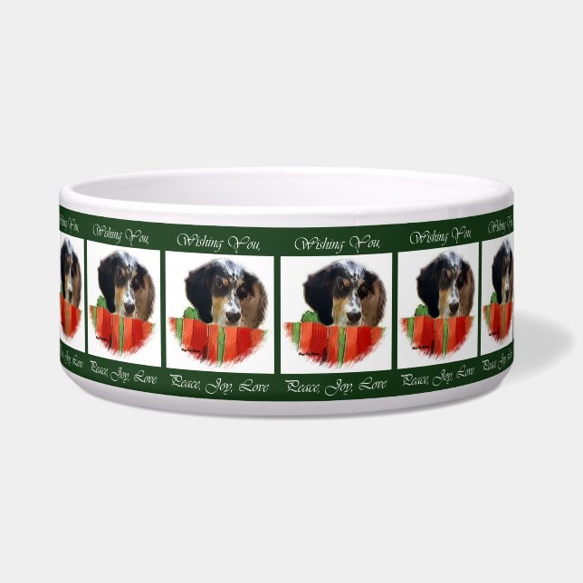 English Setter Christmas Bowl (Front)