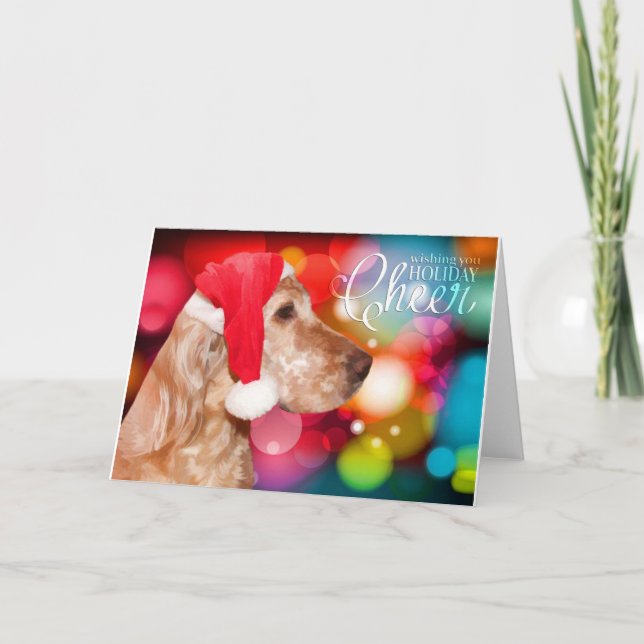 English Setter Christmas Card (Front)