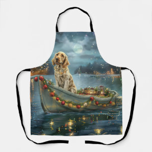 English Setter Christmas Festive Voyage Apron