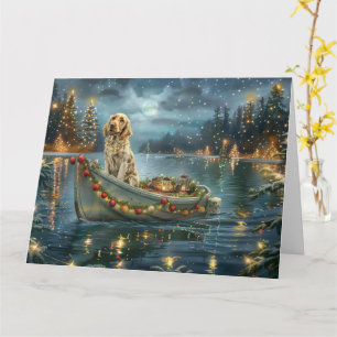 English Setter Christmas Festive Voyage Card