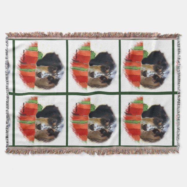 English Setter Christmas Throw Blanket