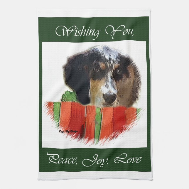 English Setter Christmas Towel (Vertical)