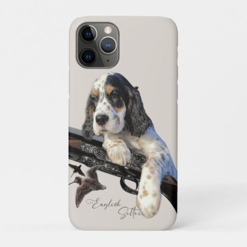 English Setter cute puppy  Coffee Mug Flask Tote  iPhone 11 Pro Case