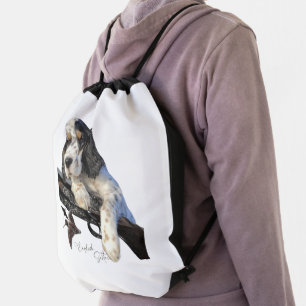 English Setter, cute puppy Coffee Mug Flask Tote Drawstring Bag