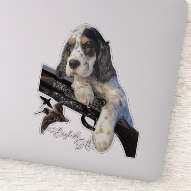 English Setter, cute puppy  Sticker (Detail)