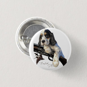 English Setter, cute puppy T-Shirt Trucker Hat Ke Button