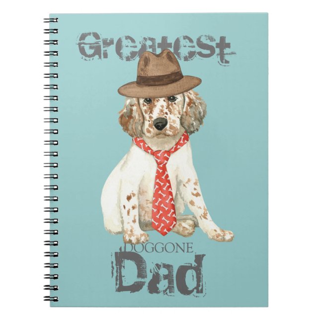 English Setter Dad Notebook (Front)