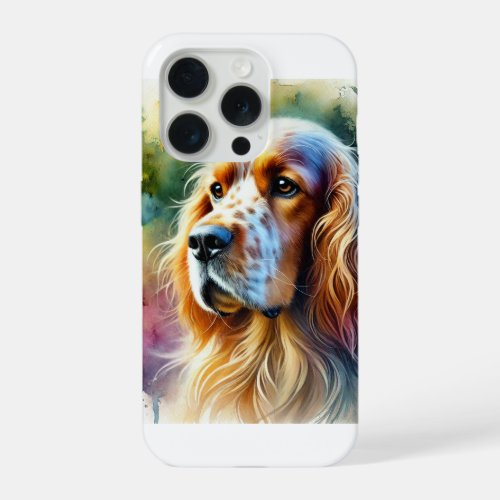 English Setter Dog 210624AREF123 _ Watercolor iPhone 15 Pro Case