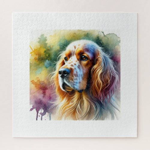 English Setter Dog 210624AREF123 _ Watercolor Jigsaw Puzzle