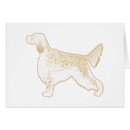 English Setter Dog Breed Illustration Silhouette (Front Horizontal)
