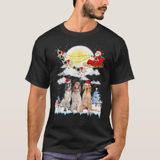 English Setter Dog Santa Sleigh Christmas Lover T- T-Shirt