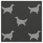 English Setter Dog Silhouettes Pattern Fabric