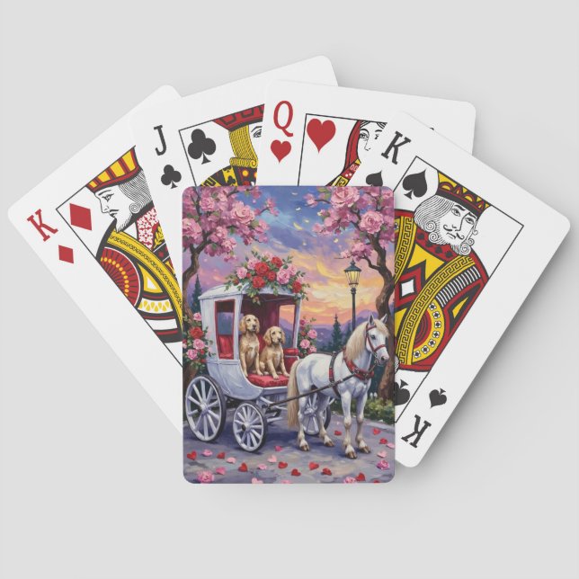 English Setter Dog Valentine's Day Poker Cards (Back)