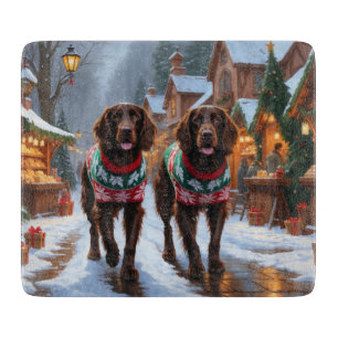 English Setter Dogs Christmas Snow Holiday Cutting Board